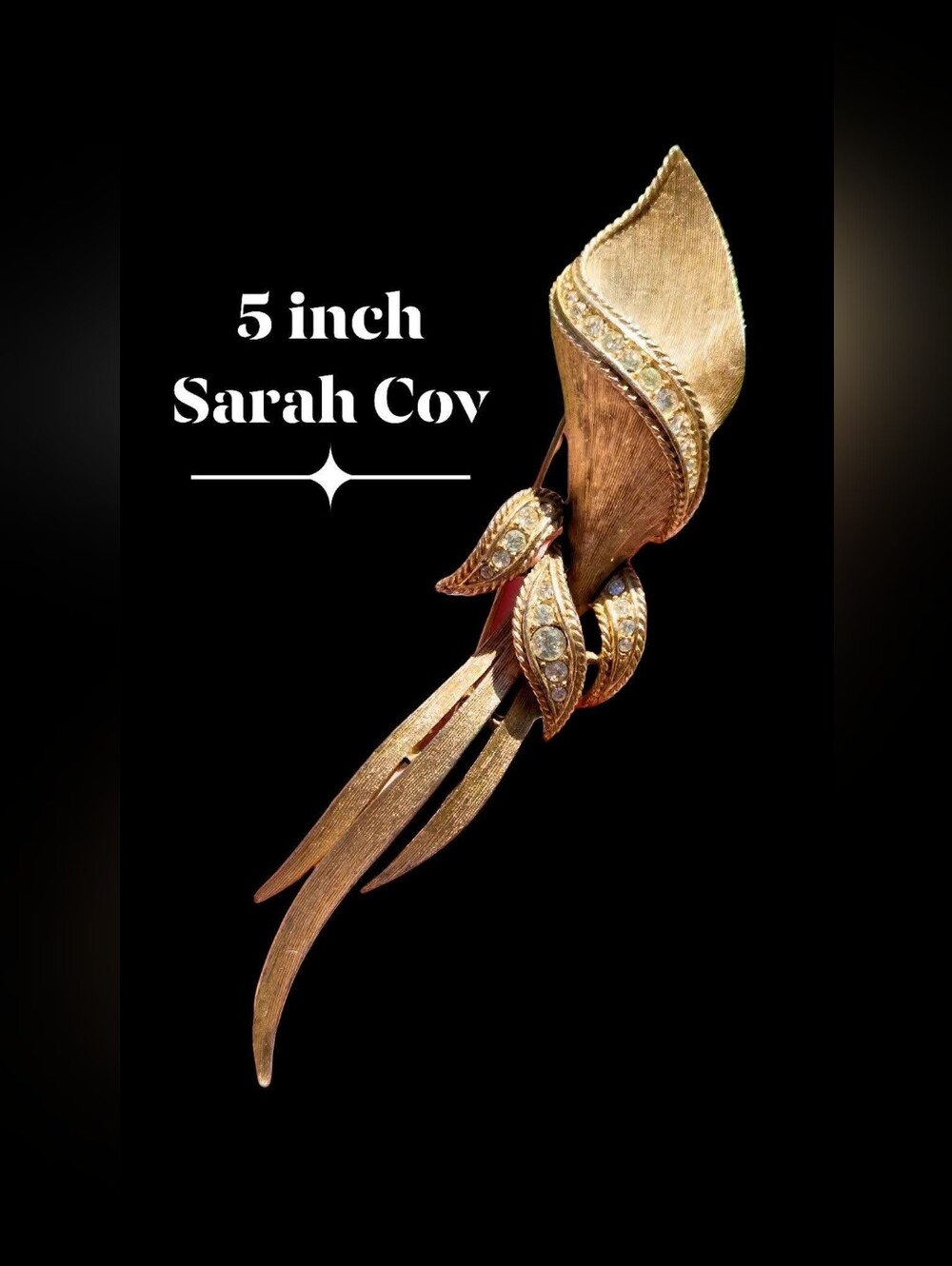 Gorgeous 5 inch Gold Calla Lily Brooch